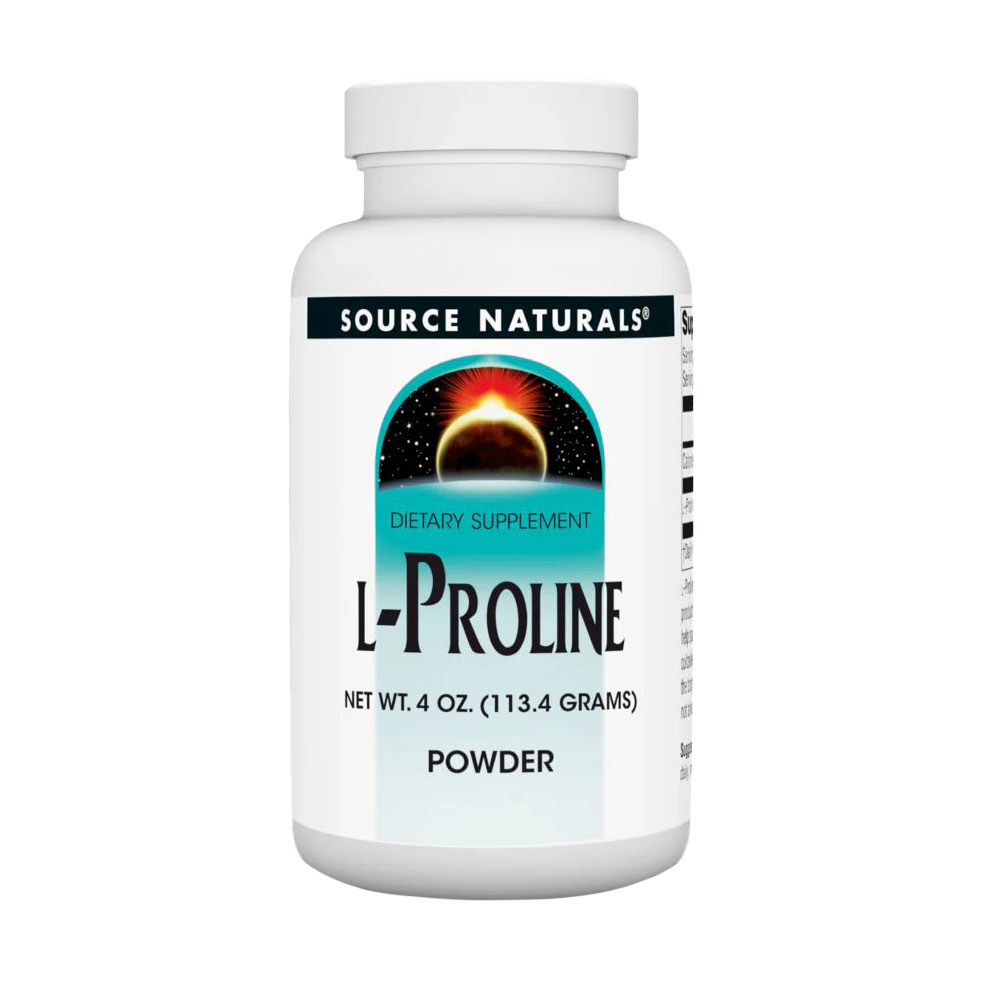 Пролін Source Naturals L-Proline Powder в порошку, 113.4 г